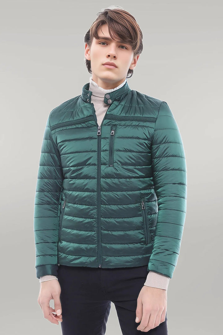 Abrigo de plumón verde para hombre - Wessi