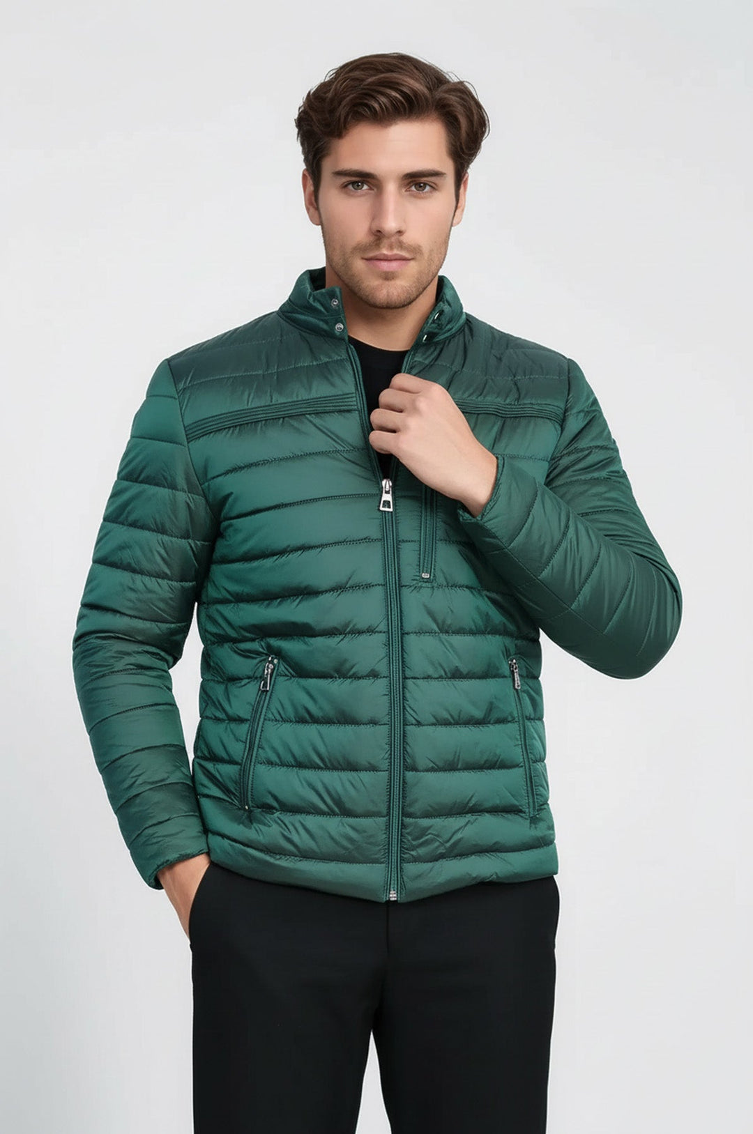 Green Down Men Coat - Wessi