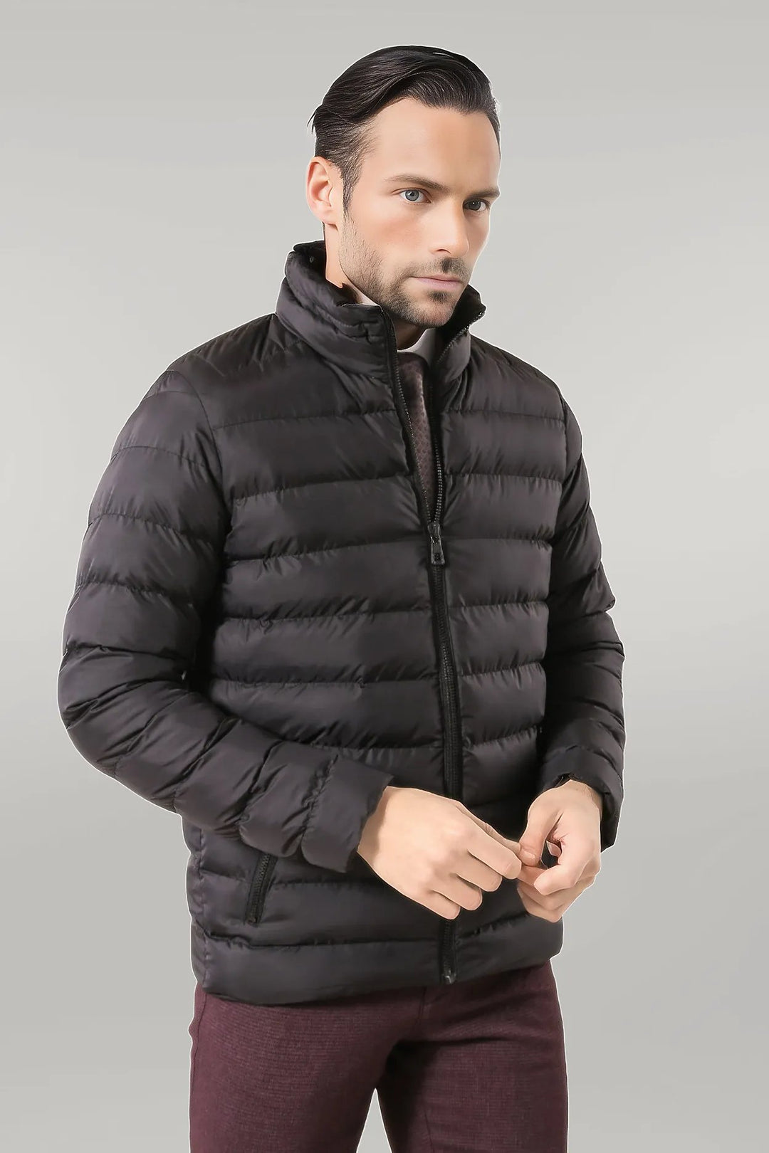 Black Short Men Down Jacket | Wessi