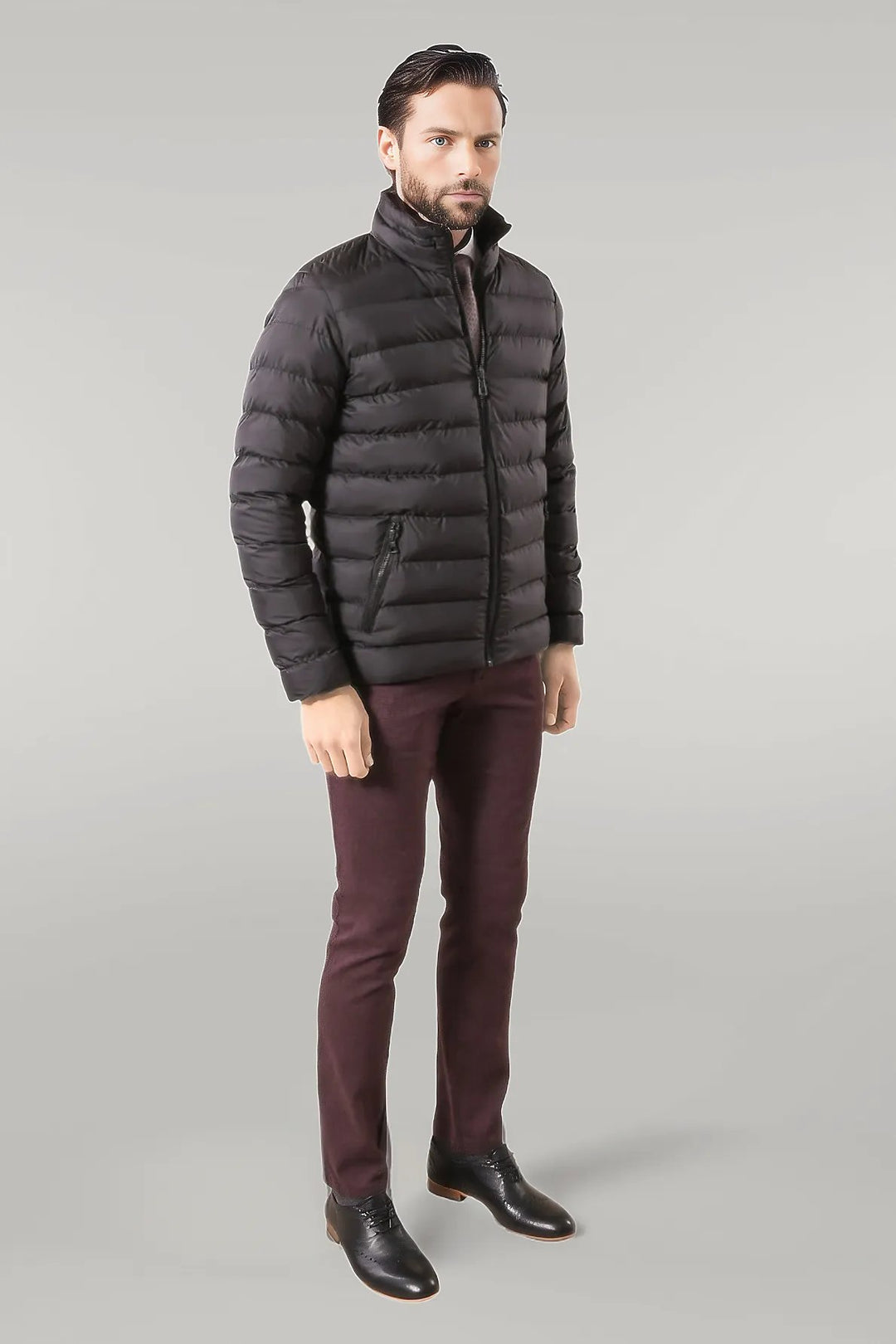 Black Short Men Down Jacket | Wessi