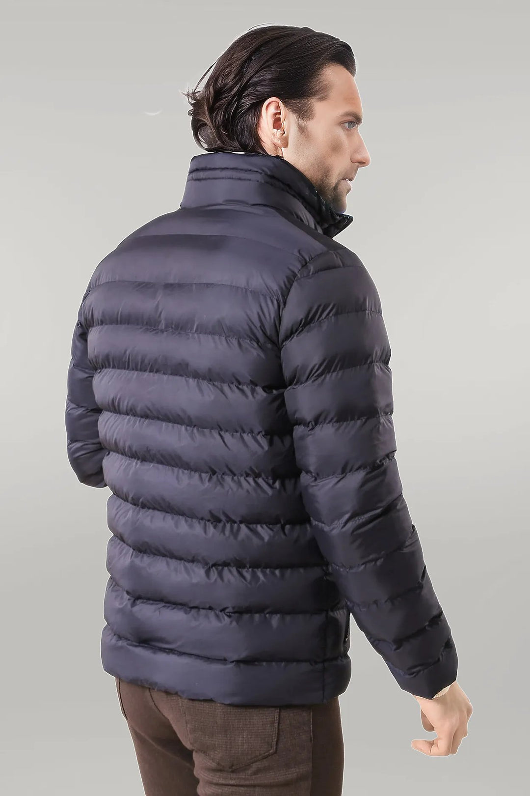 Giacca corta da uomo in piumino blu navy | Wess