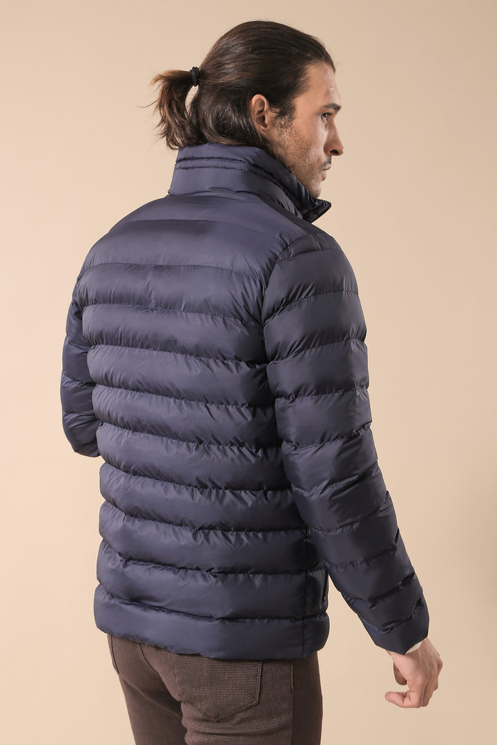 Giacca corta da uomo in piumino blu navy | Wess