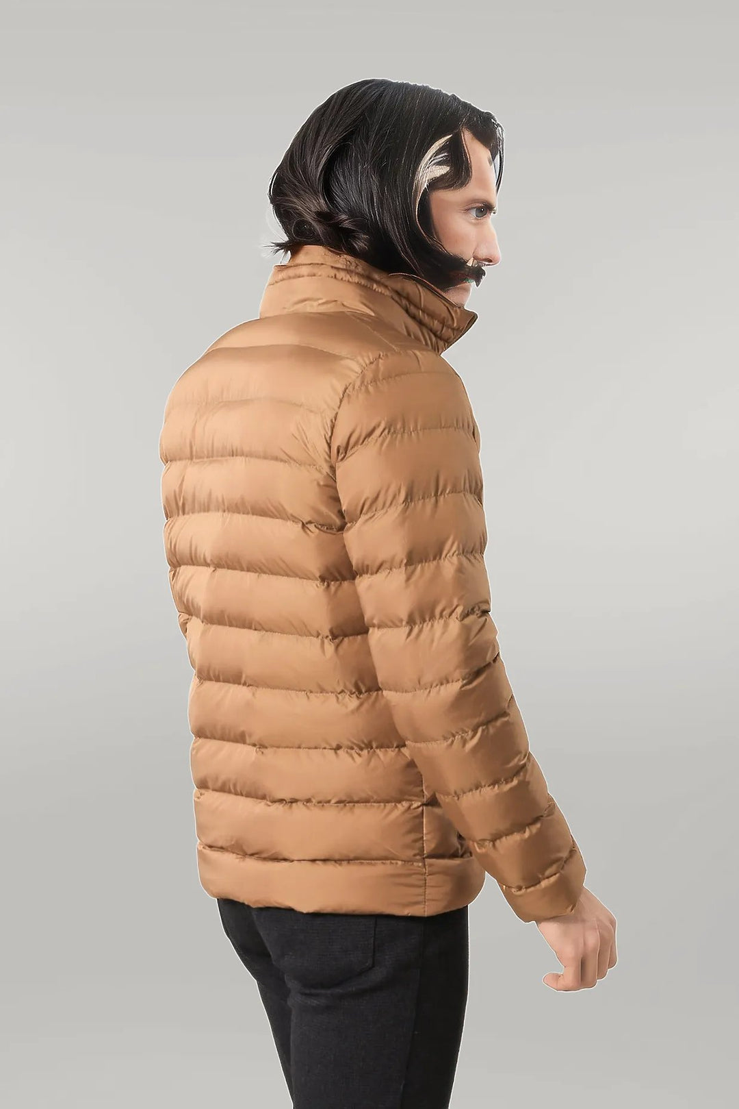 Camel Short Men Down Jacket - Wessi