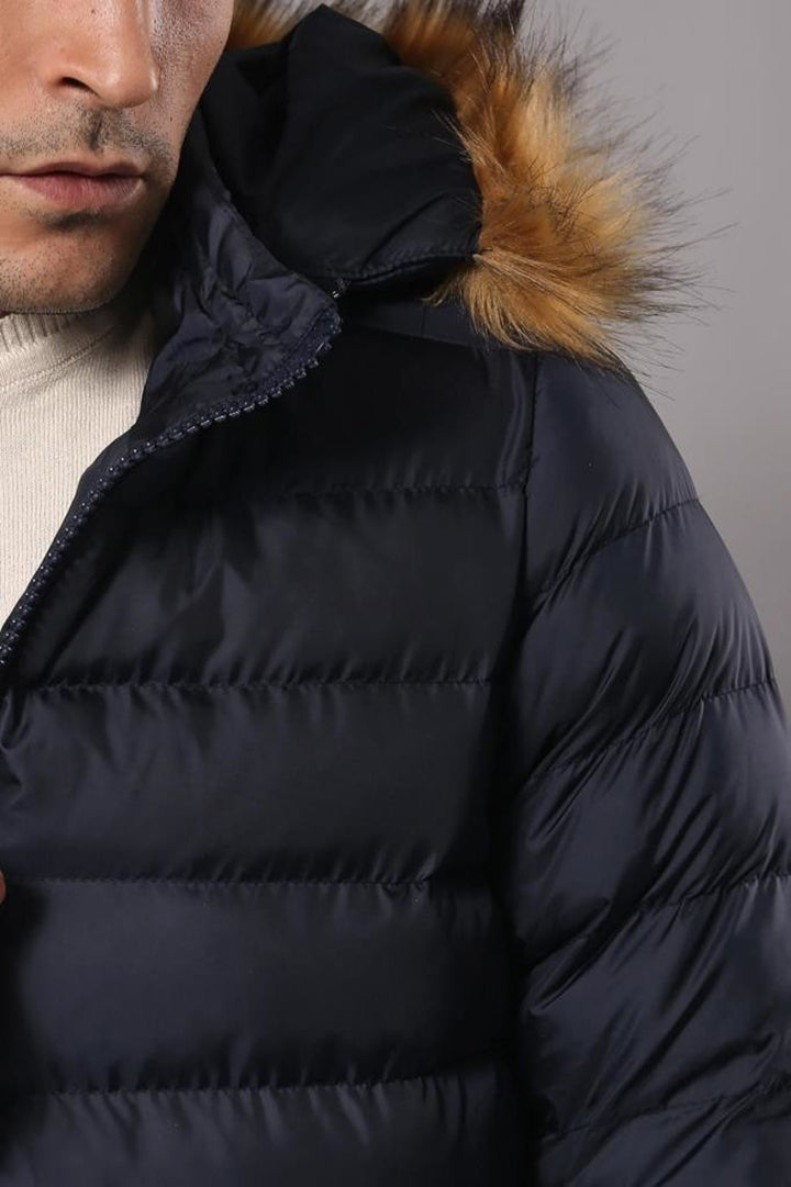Doudoune à capuche bleu marine pour homme | Wess