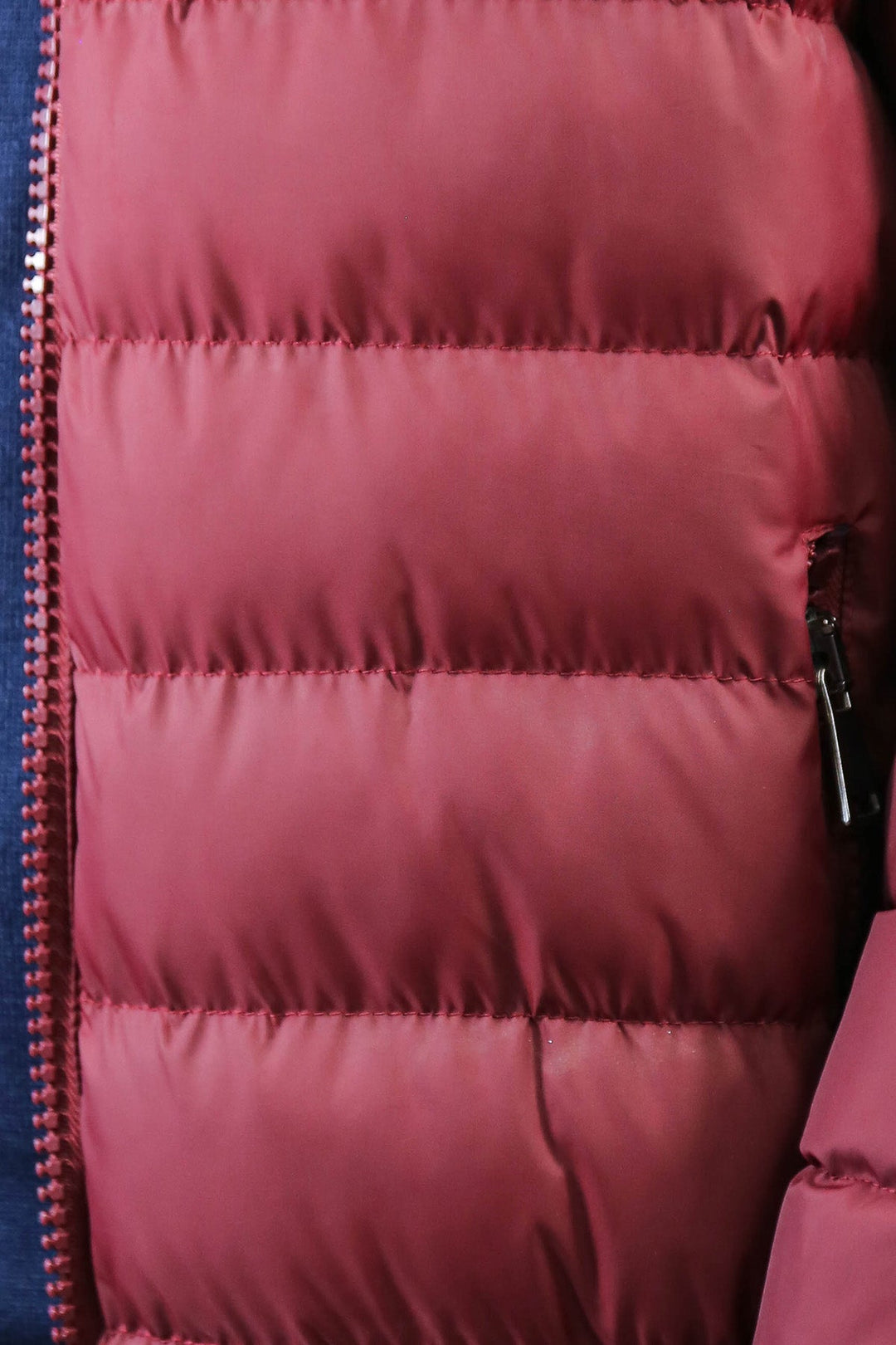 Fur Hooded Burgundy Men Down Coat - Wessi