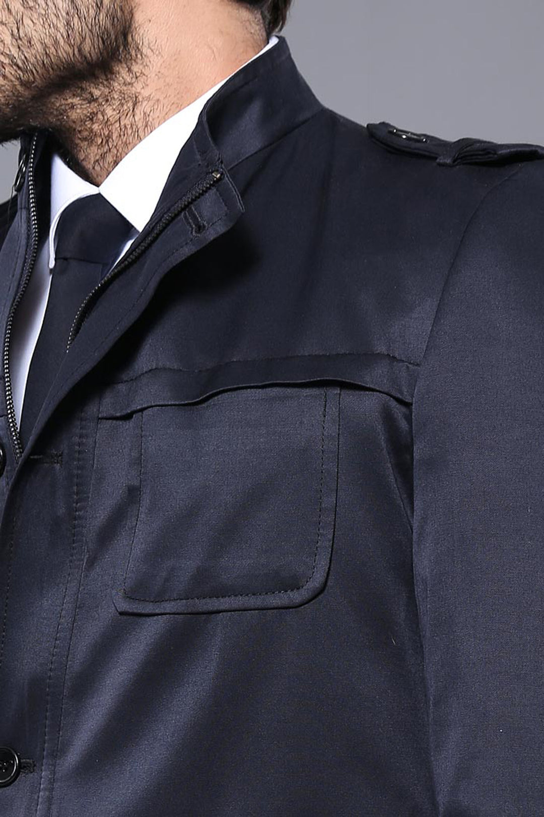 Cappotto corto da uomo blu navy semplice - Wessi