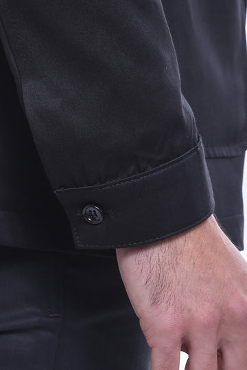 Cappotto corto nero semplice da uomo - Wessi