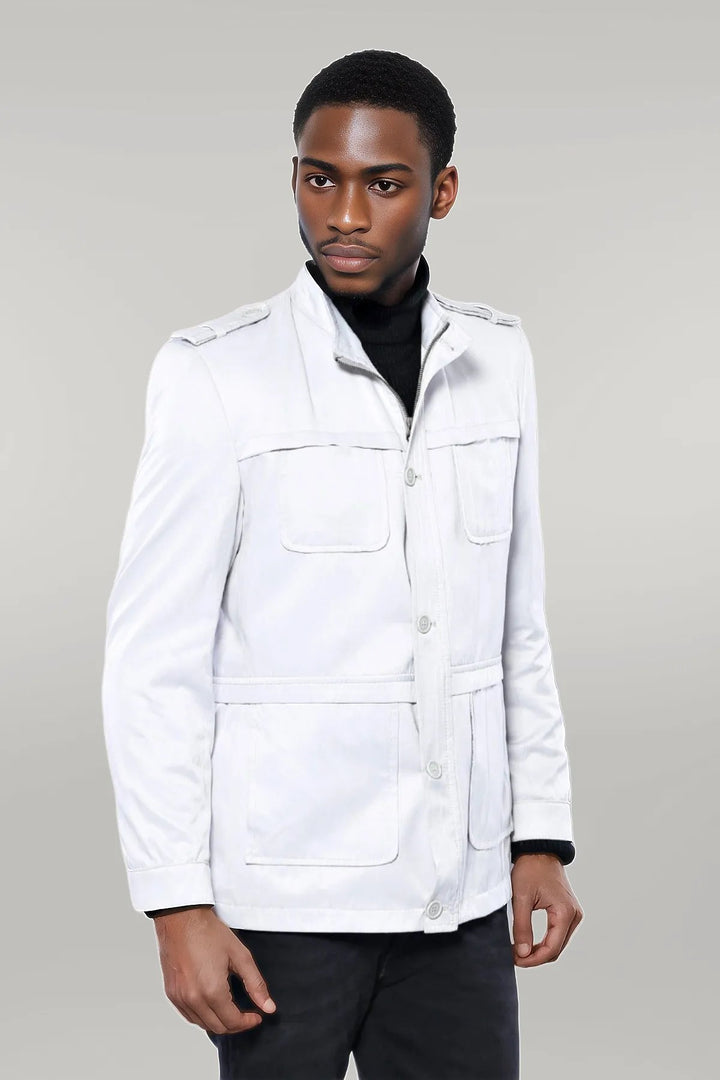 Double Breasted Cream Trench Coat - Wessi