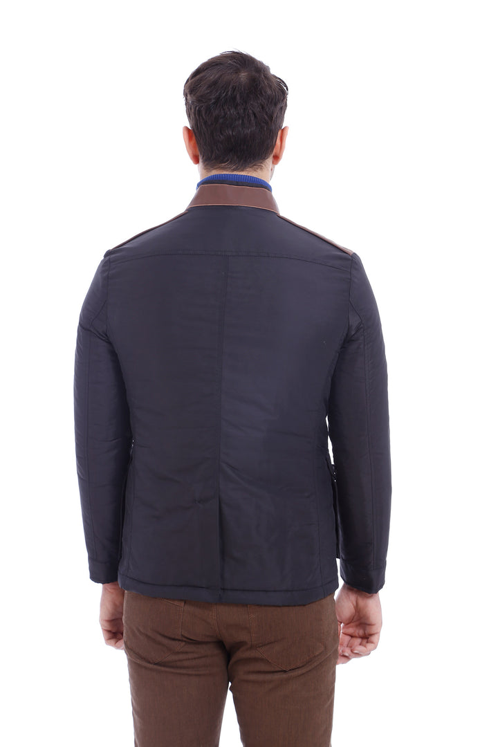 4 Pocket Snap Short Black Coat-Wessi