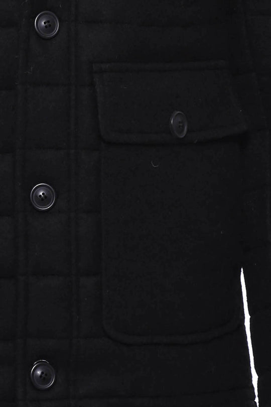 Сумка Карманная Фетровая С Капюшоном 4 Кармана Черное Пальто-Wessi