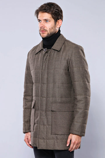 Borsa Tasca Trapuntata Con Cerniera Beige Cappotto-Wessi