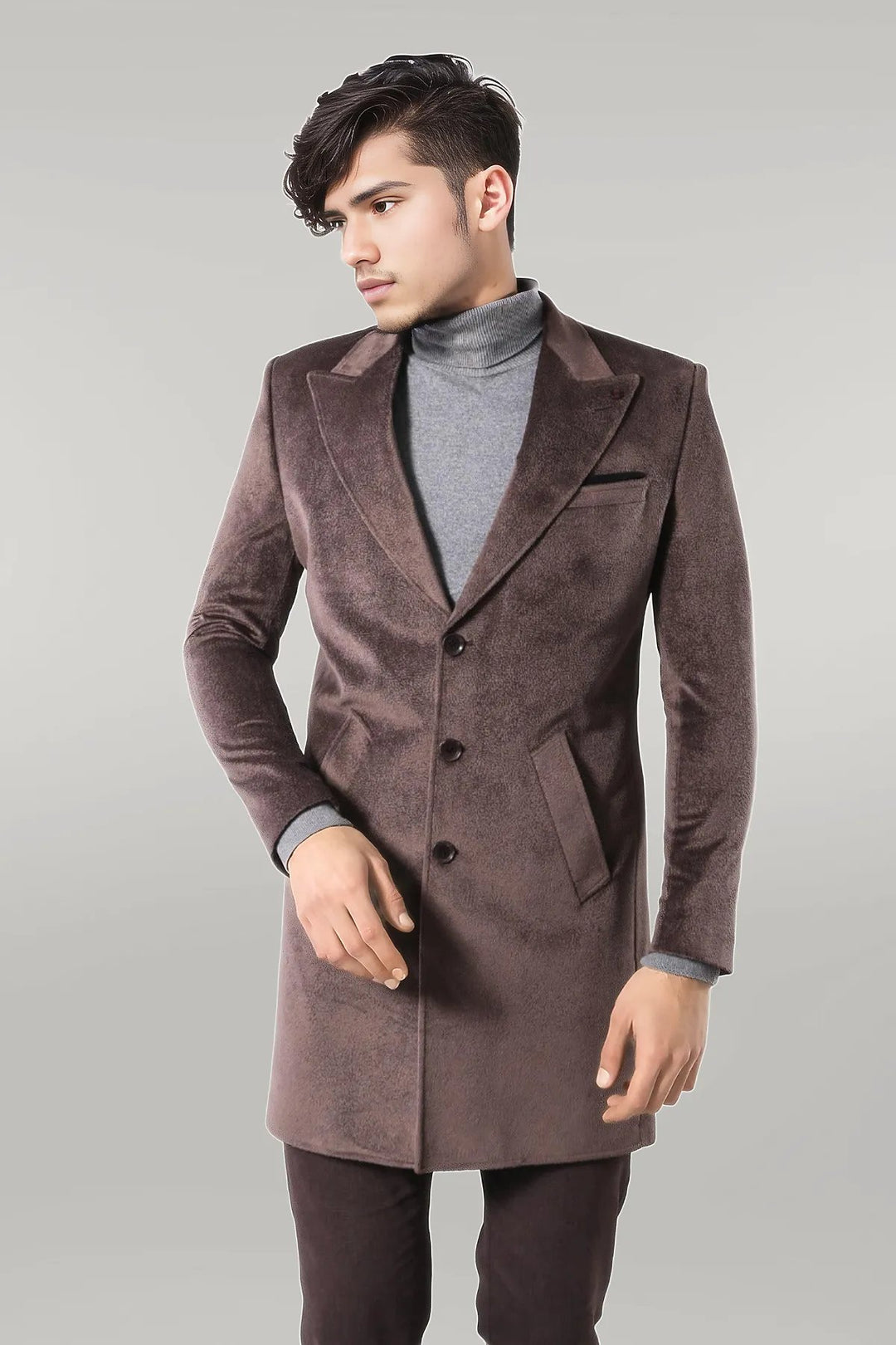 Peak Lapel Mink Men Coat - Wessi