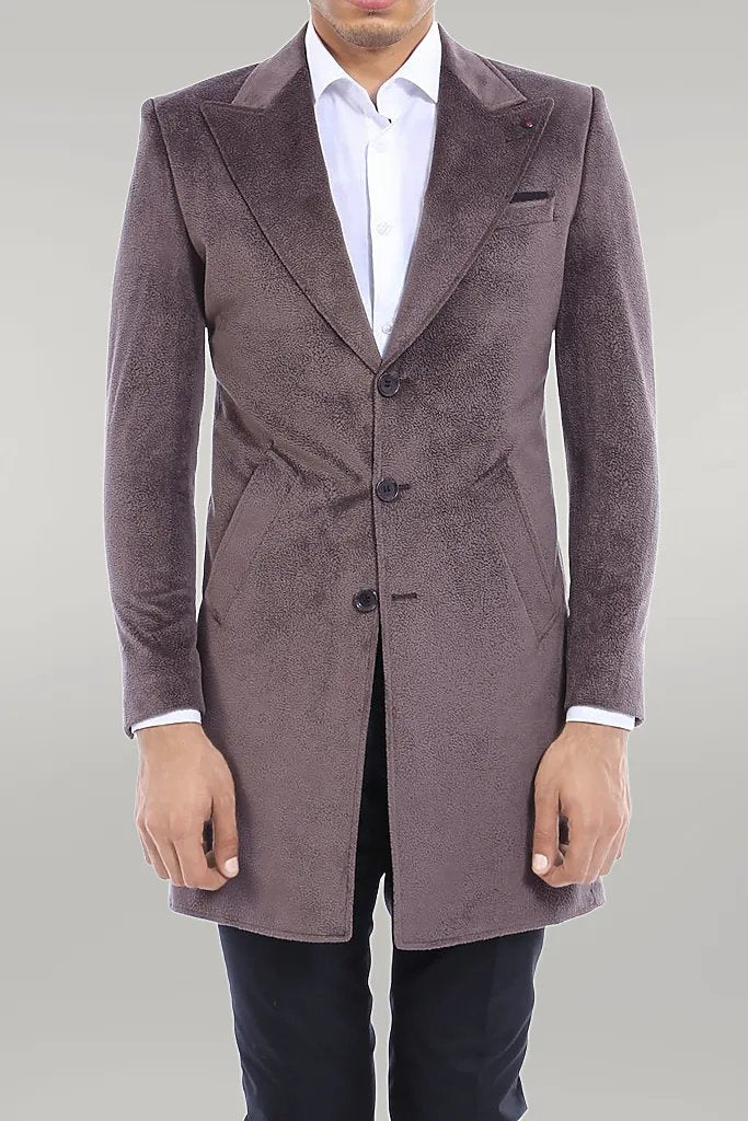 Peak Lapel Mink Men Coat - Wessi