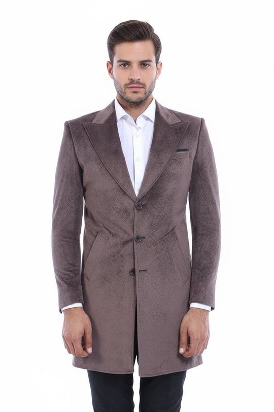 Manteau en vison à revers pointus pour homme - Wessi