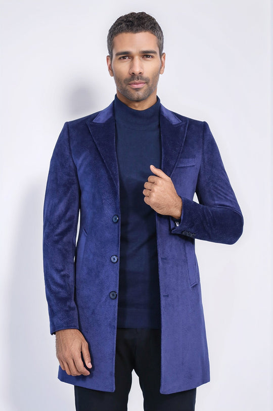 Peak Lapel Blue Men Coat - Wessi Wessi - Discover Diversity Peak Lapel Blue Men Coat - Wessi Wessi - Discover Diversity