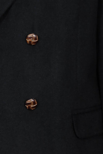 Blazer negro de corte slim con doble botonadura para hombre - Wessi