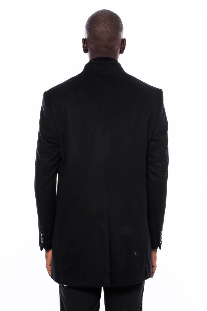 Mandarin Collar Men's Long Coat | Wessi
