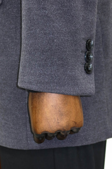 Mandarin Collar Grey Men's Long Men's Coat | Wessi