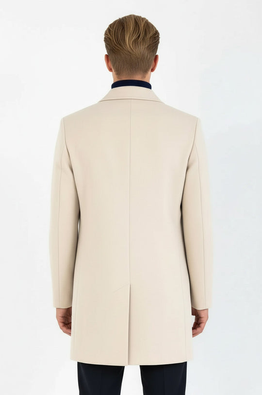 Plain Hidden Button Beige Men Coat - Wessi Wessi - Discover Diversity Plain Hidden Button Beige Men Coat - Wessi Wessi - Discover Diversity