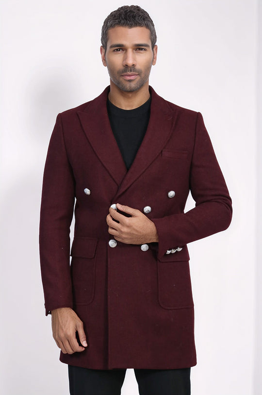 mens burgundy dress coat Couture 1910 Men's Power Stretch Suit Separates in Burgundy