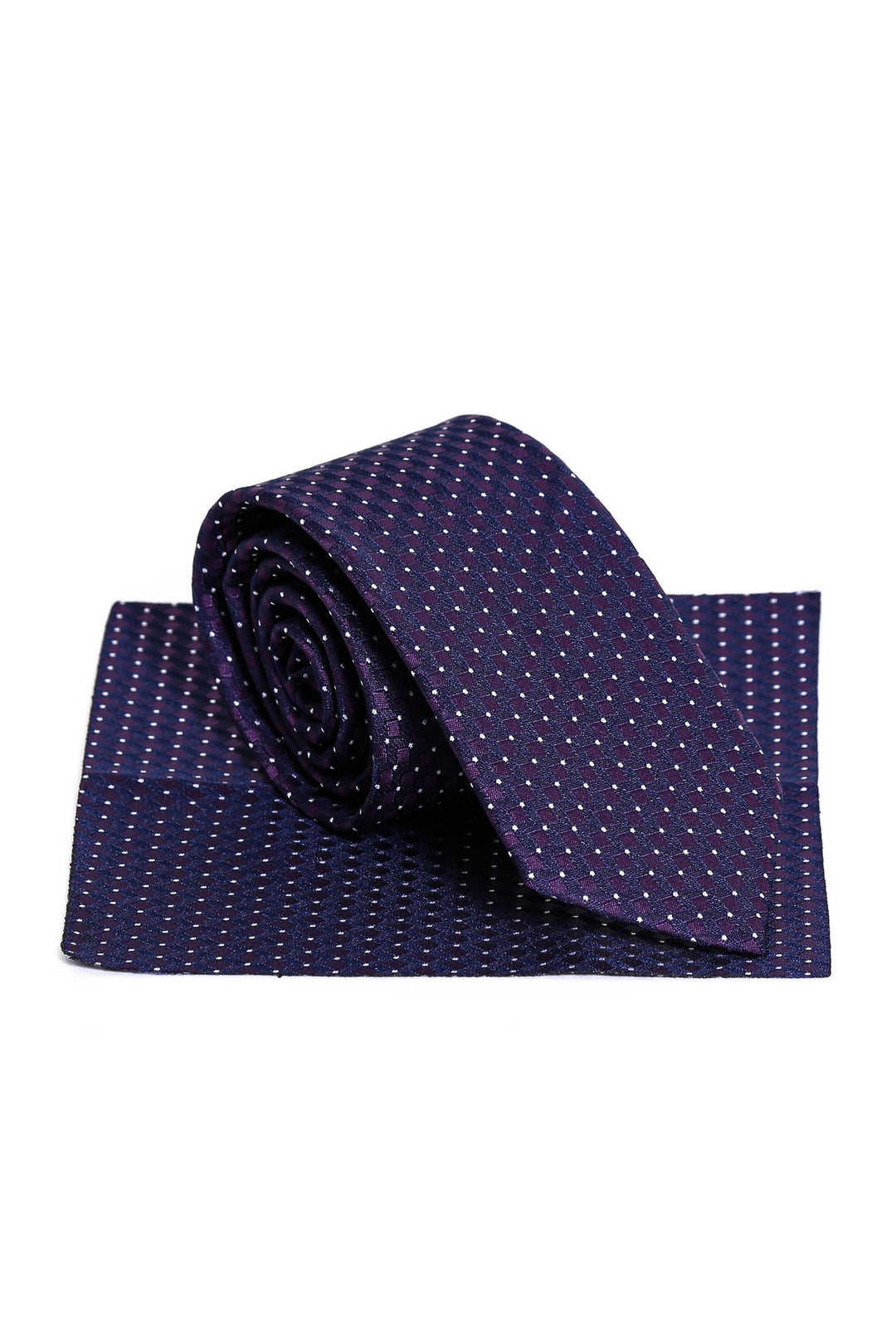 Cube Patterned  Men Purple Tie – Wessi