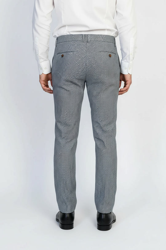 Pantalón Hombre Estampado Pata De Gallo Negro - Wessi