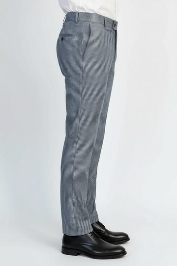 Pantalon Homme Bleu à Motifs Pied de Poule - Wessi