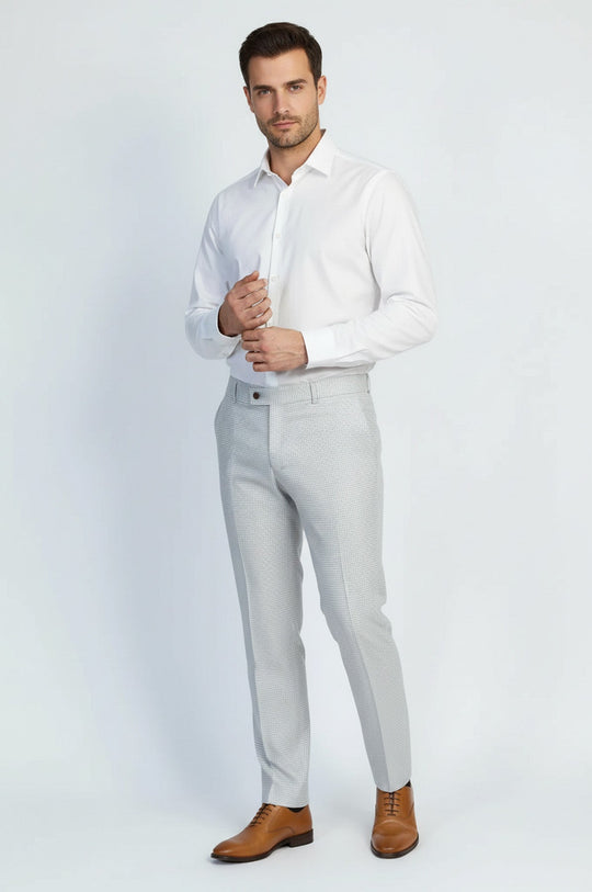 Houndstooth Patterned Light Grey Men Pants - Wessi – Wessi Houndstooth Patterned Light Grey Men Pants - Wessi – Wessi
