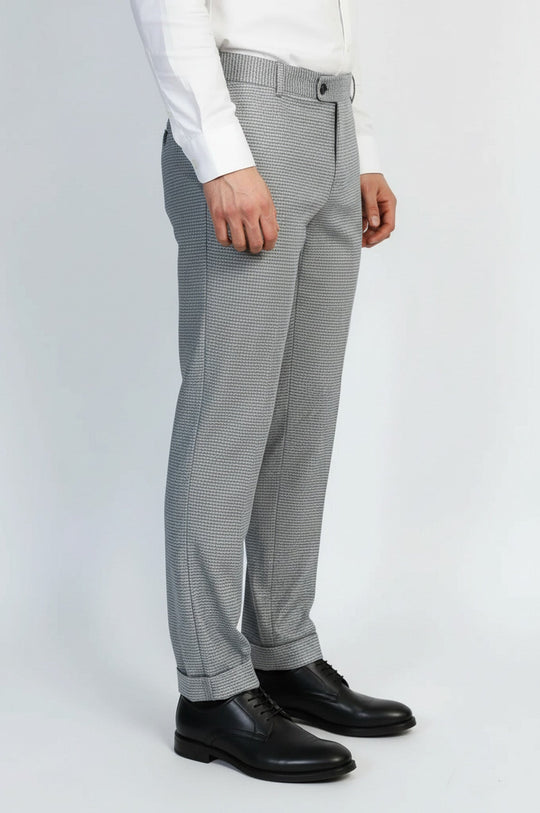Pantalon Homme Gris à Motifs Pied de Poule - – - Discover Diversity Pantalon Homme Gris à Motifs Pied de Poule - – - Discover Diversity