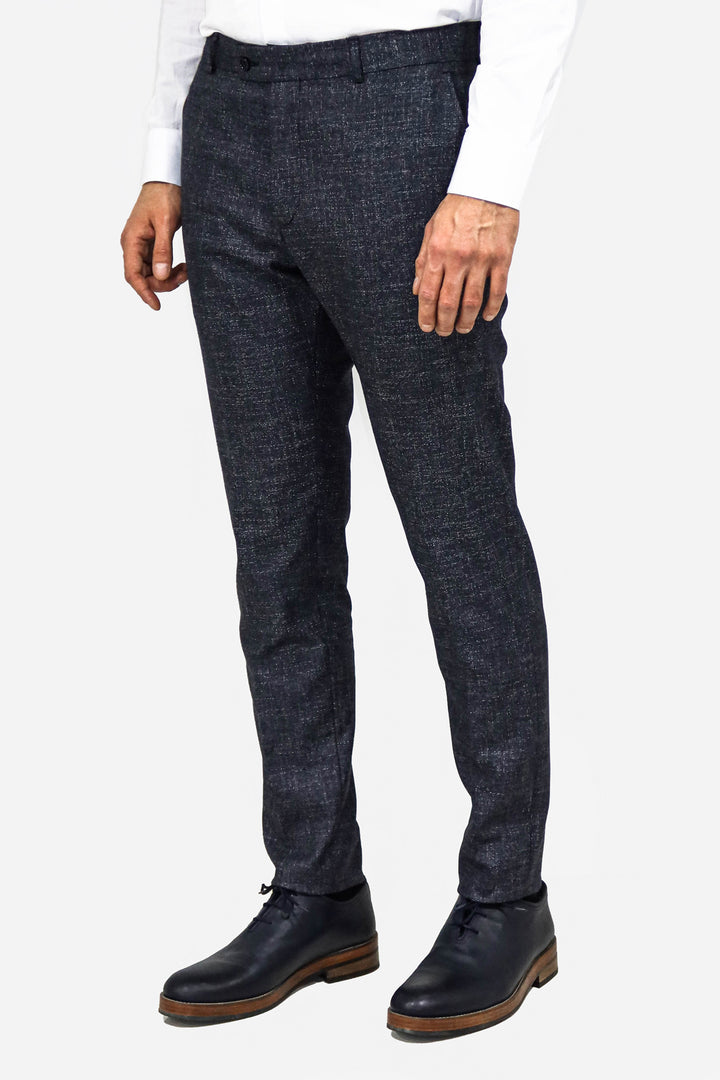 Pantalones de hombre azul marino lisos - Wessi