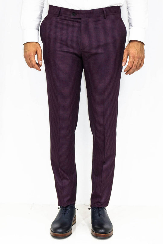 Pantaloni da uomo semplici in Borgogna - Wessi