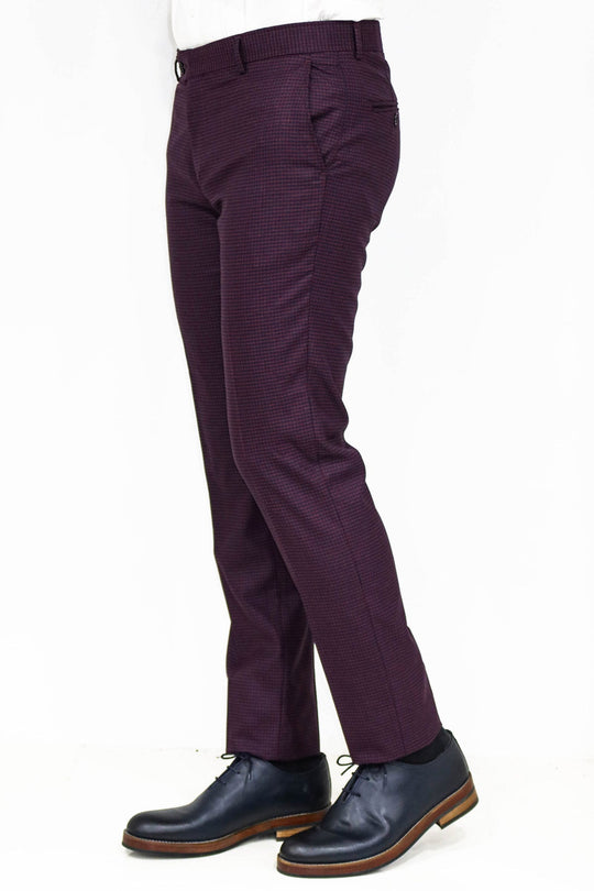 Pantaloni da uomo semplici in Borgogna - Wessi