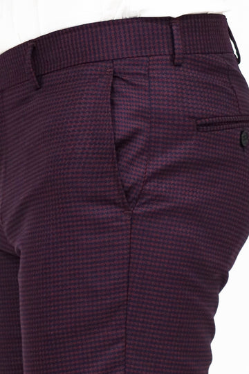 Pantaloni da uomo semplici in Borgogna - Wessi