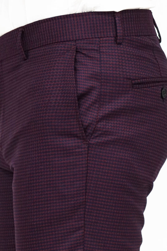 Pantaloni da uomo semplici in Borgogna - Wessi