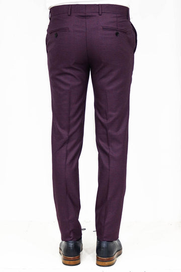 Pantaloni da uomo semplici in Borgogna - Wessi
