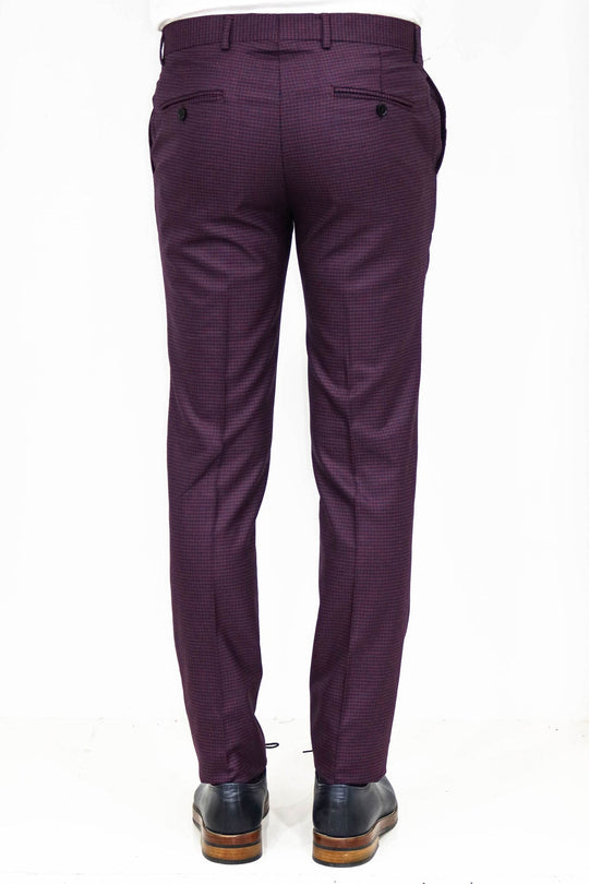 Pantaloni da uomo semplici in Borgogna - Wessi