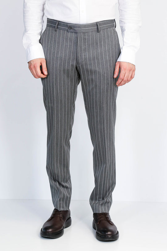grey dress trousers How to Wear Men's Gray Pants: A Complete Guide to the Perfect Outfit f Old Money Enter the Presidio pants Wessi Striped Grey Slim Fit