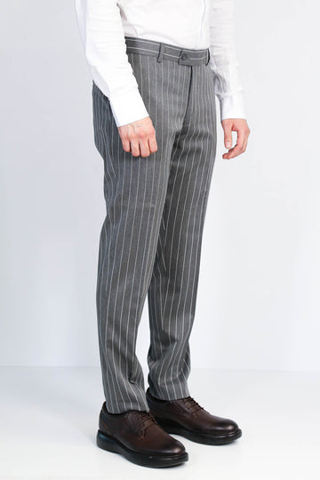 Pantalones de hombre a rayas grises - Wessi