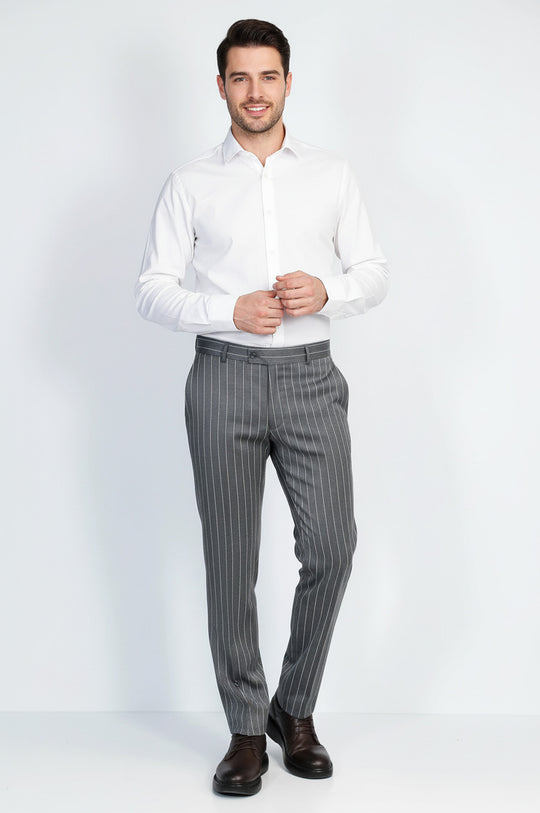 Pantalones de hombre a rayas grises - Wessi