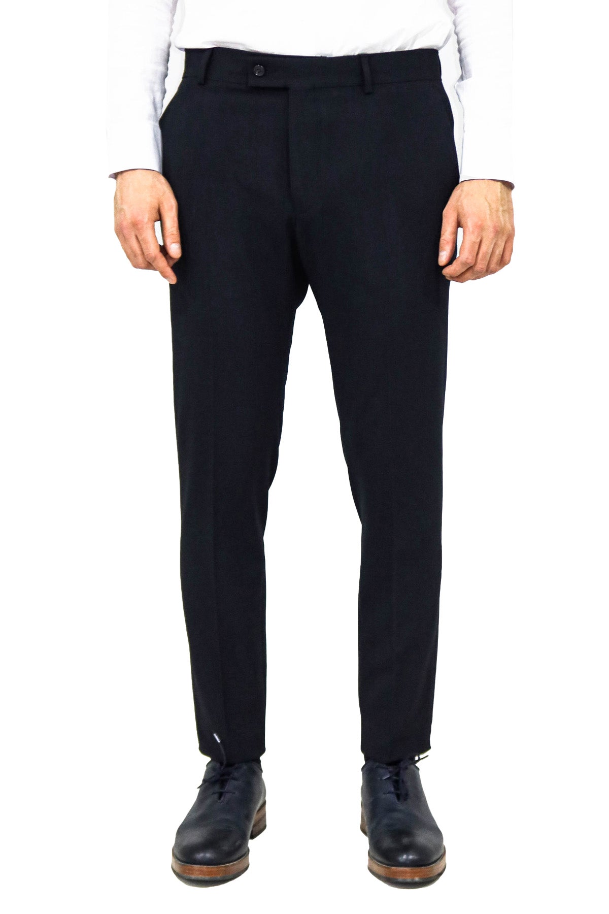 Kyle Slim Fit Navy Doube Pleated Pants – MenSuitsPage