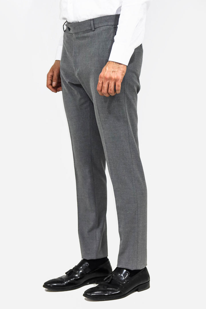Plain Grey Men Dress Pants - Wessi