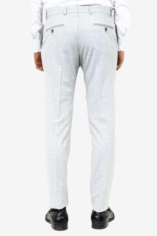 Pantalón de vestir liso gris claro para hombre - Wessi