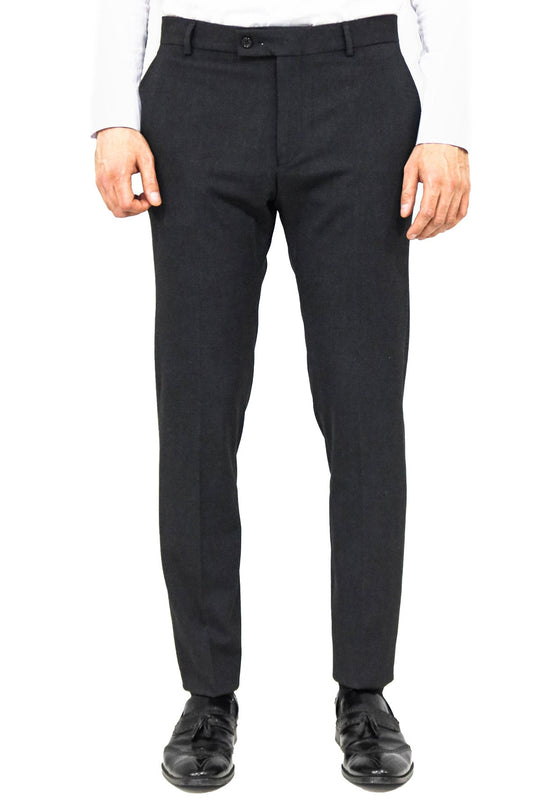 Pantalones lisos de color gris oscuro para hombre - Wessi