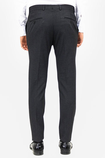 Pantalones lisos de color gris oscuro para hombre - Wessi