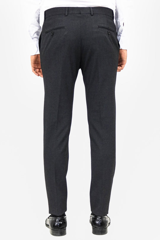 Pantalones lisos de color gris oscuro para hombre - Wessi
