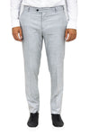 Slim Fit Textured Grey Men Trousers - Wessi