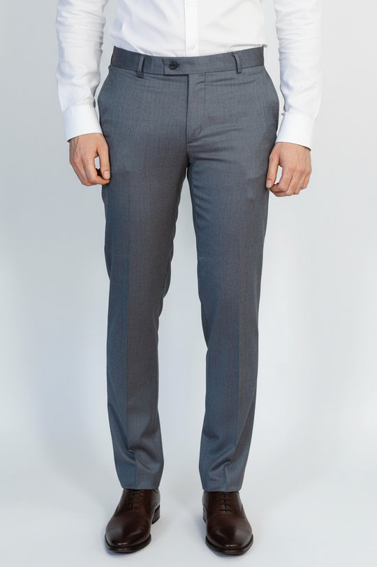 Mid Grey Slim Fit Dress Pants – Wessi