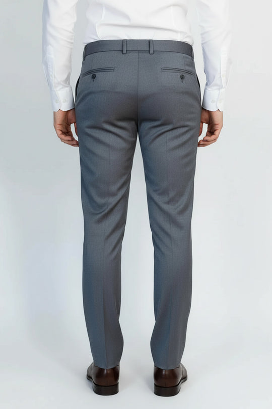Mid Grey Slim Fit Dress Pants – Wessi