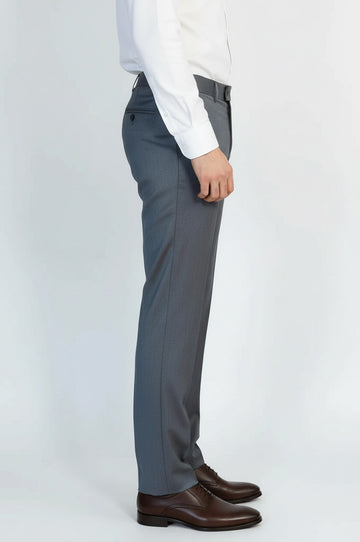 Mid Grey Slim Fit Dress Pants – Wessi