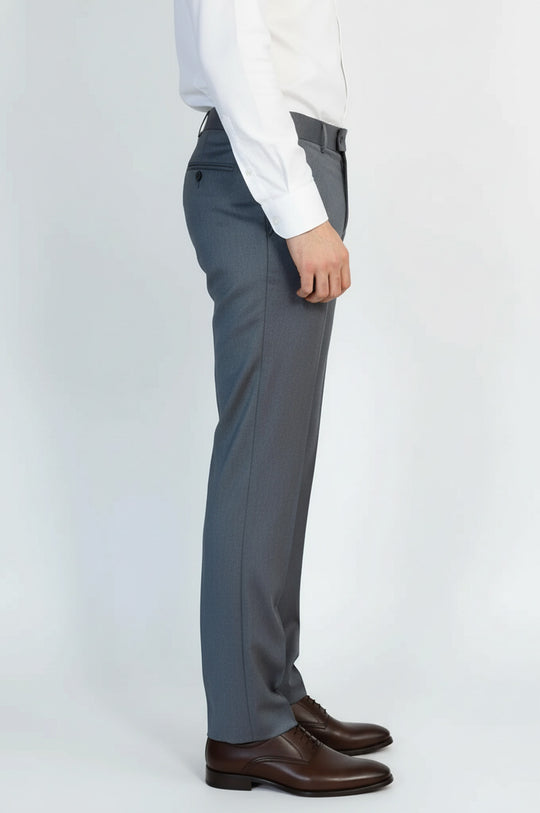 Mid Grey Slim Fit Dress Pants – Wessi